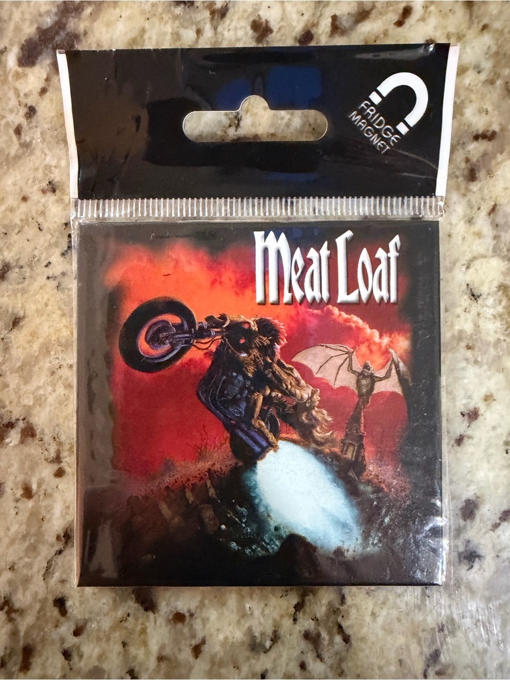 2009 Meat Loaf Rock Artwork Fridge Magnet - Red Black